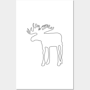 Funny mooses to spot - khaki green Posters and Art